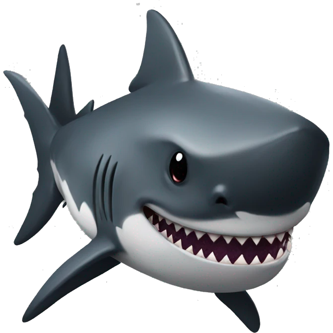A goth shark  emoji