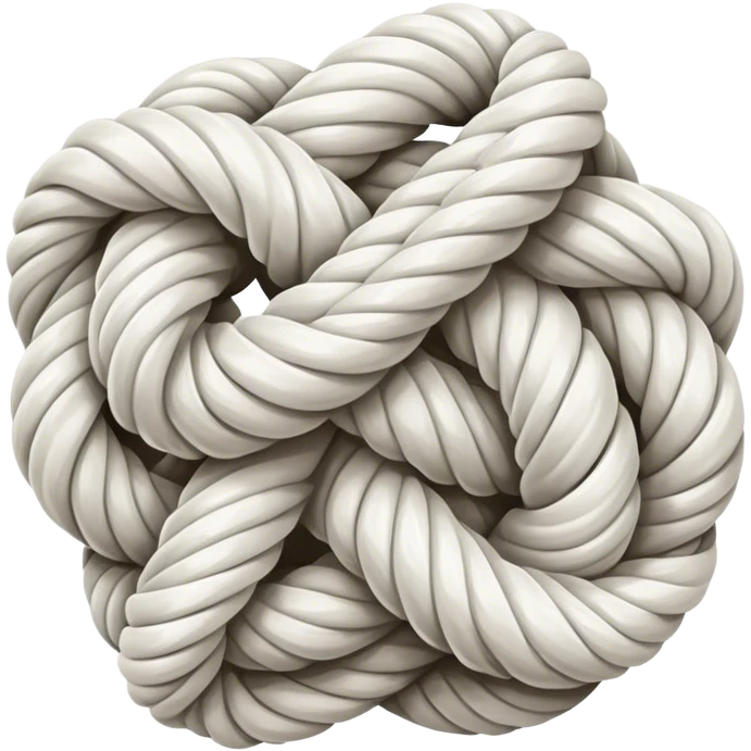 A knot with white rope emoji