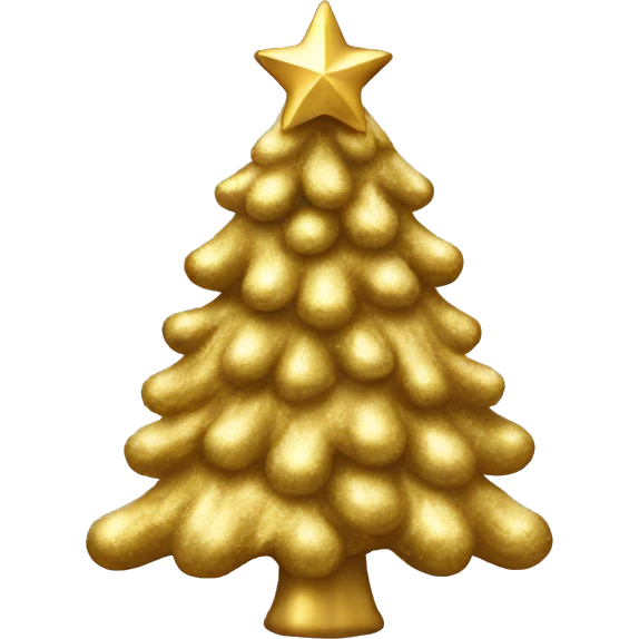 Gold Christmas Tree emoji