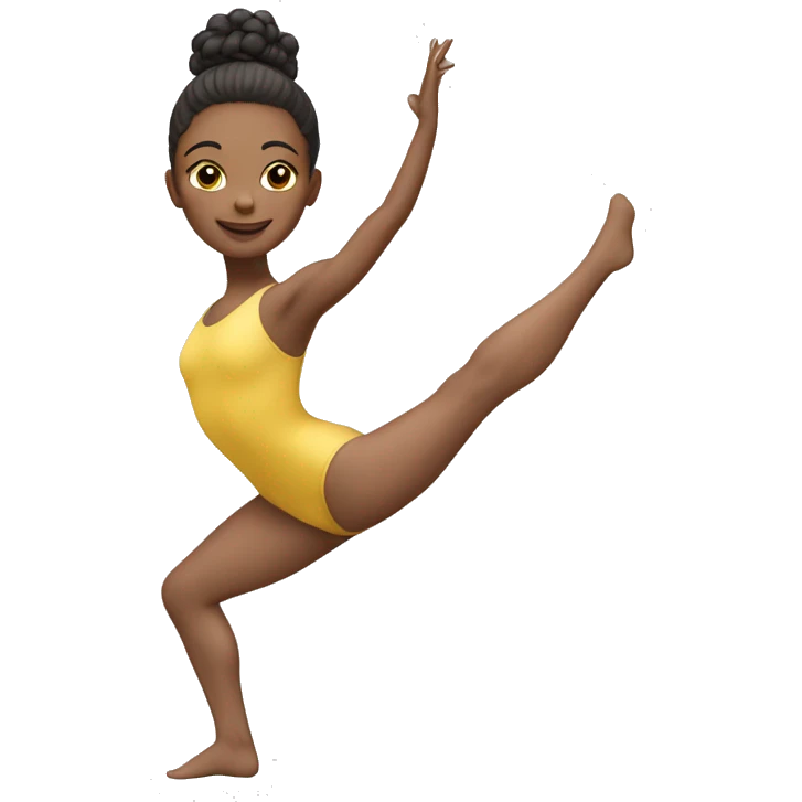 Flexible dancer split leg up with leotard emoji