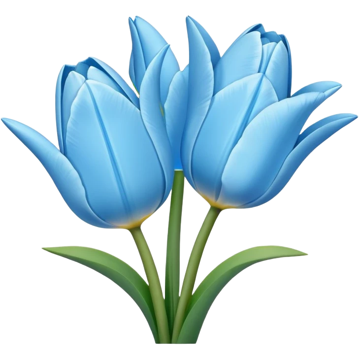 Ramito de tulipanes celeste cielo emoji