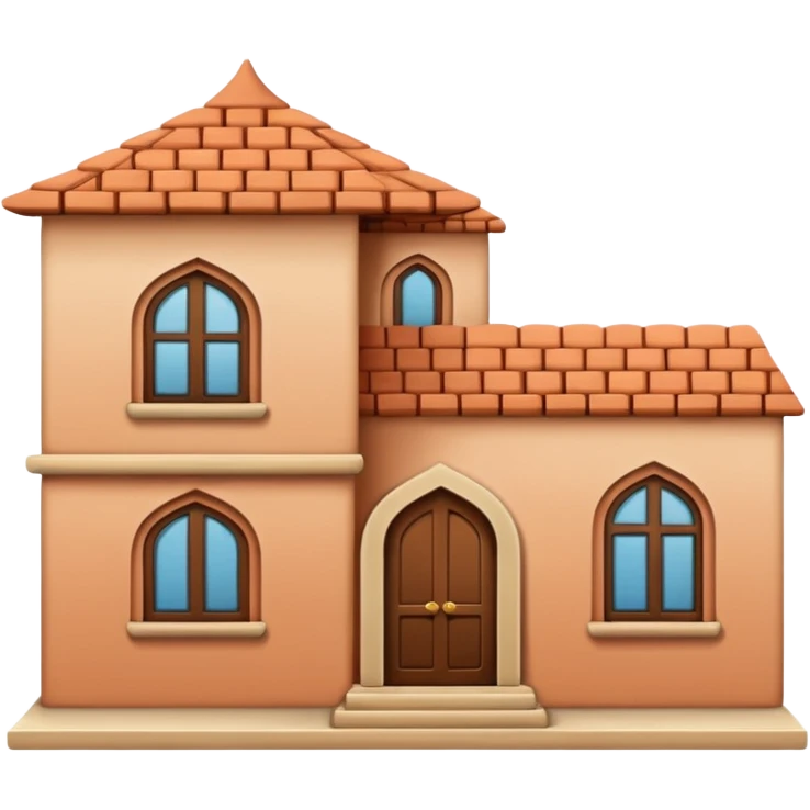 little city and small, ordinary, simple, home, Iranian-style emoji