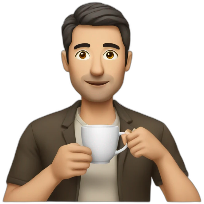 Man drinking tea emoji