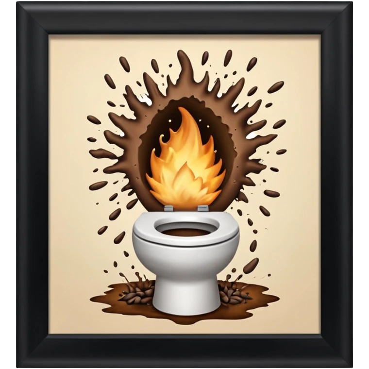 blowing up the toilet with poop emoji