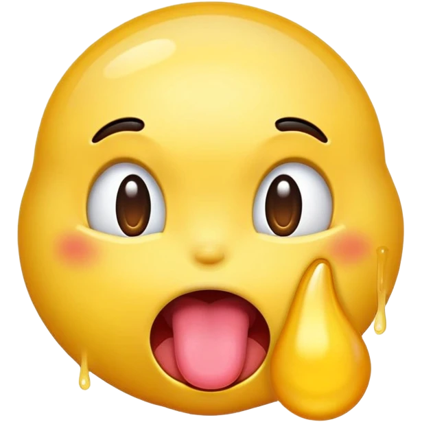 Sticking tongue out emoji with sweat emoji