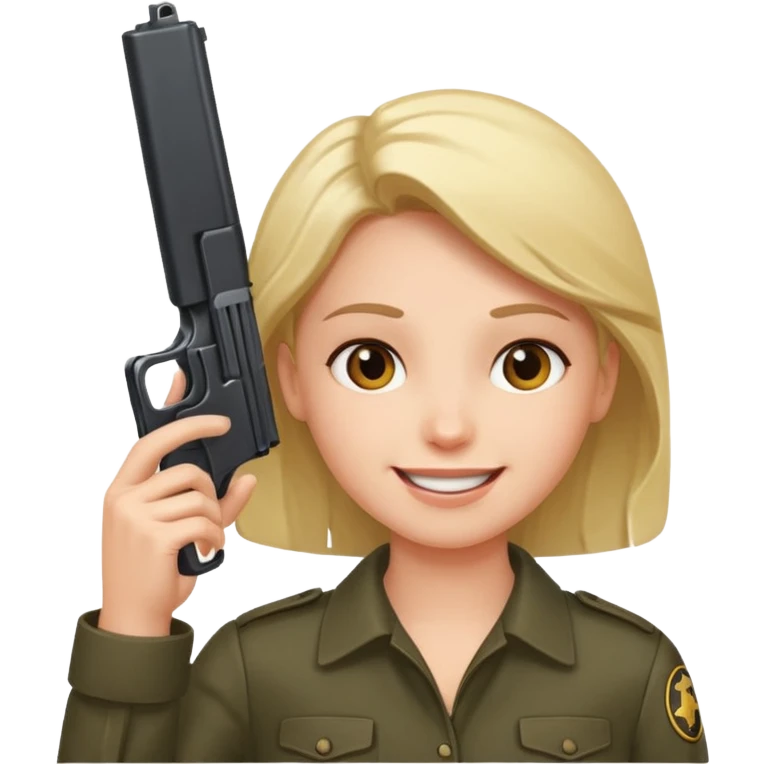 Smilingly holding gun to head emoji