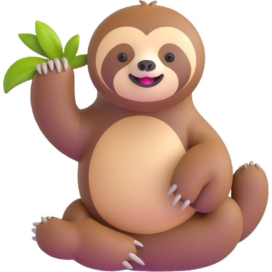 cute sloth emoji