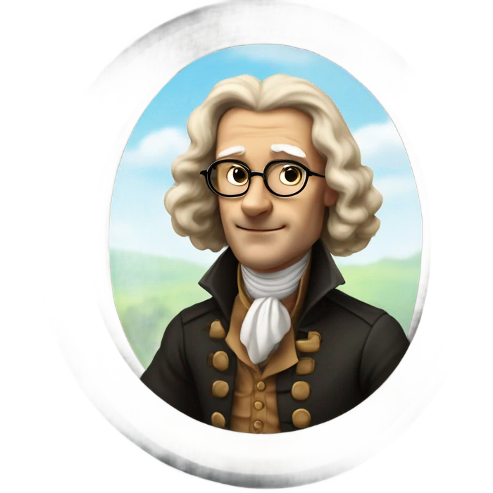 Isaac newton flying a plane  emoji