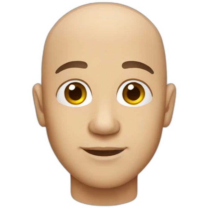 bald male brown hair emoji