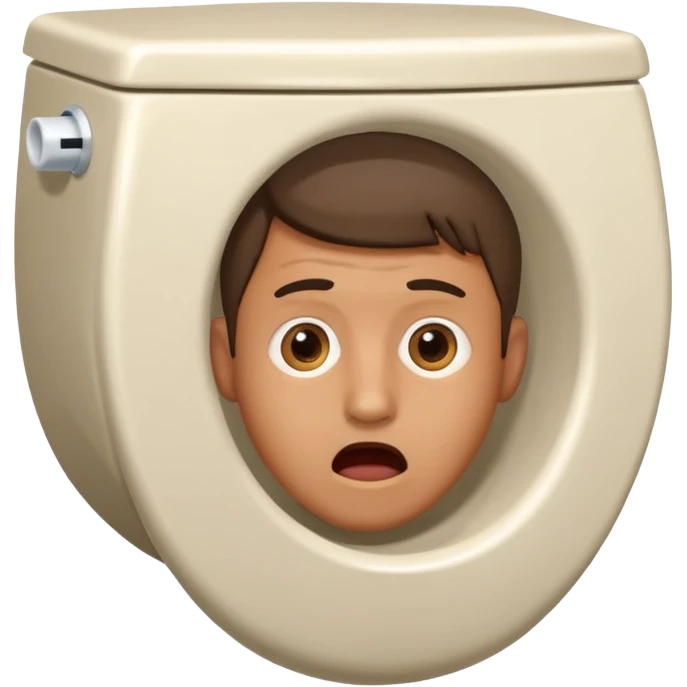 Random guys head sticking out of a toilet emoji