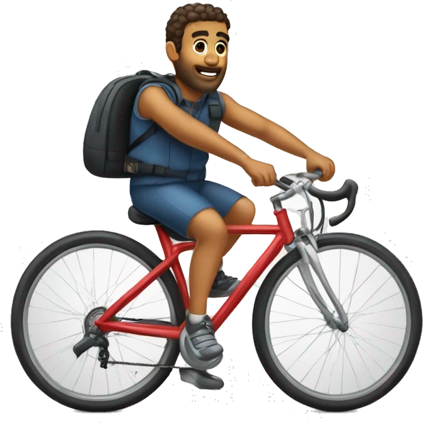 garoto branquinho andando de bicicleta emoji