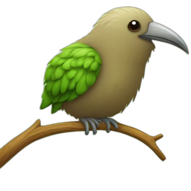 kiwi bird on tree emoji