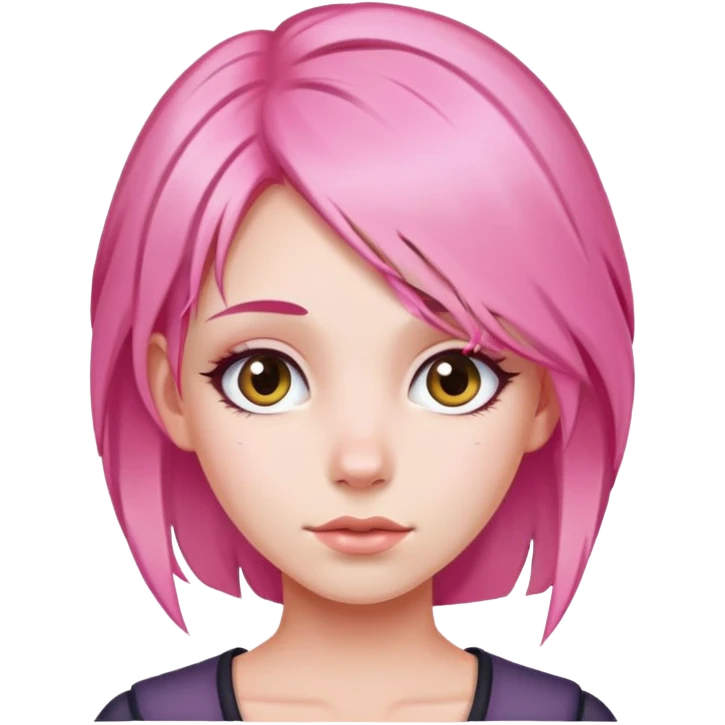 Girl with pink hair emoji