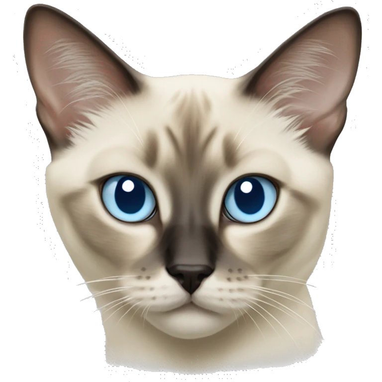 Balinese cat with light blue eyes emoji