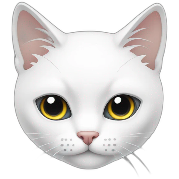 white cat as bandit emoji