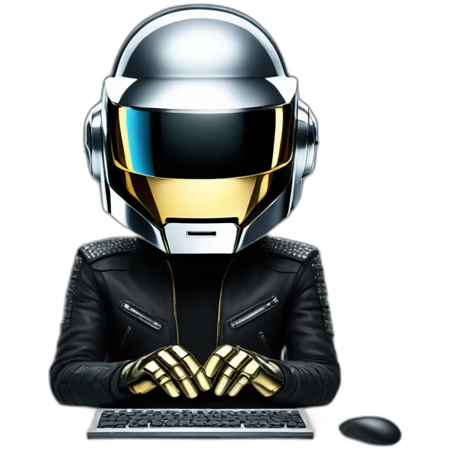 daft punk using computer emoji