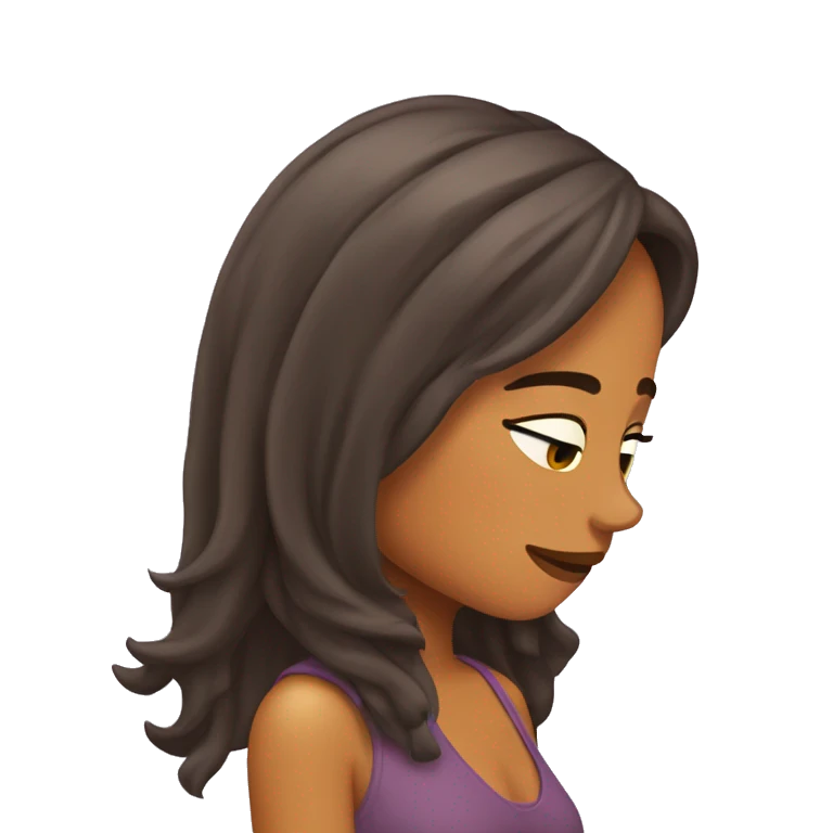 Chica durmiendo de cabello castaño  emoji