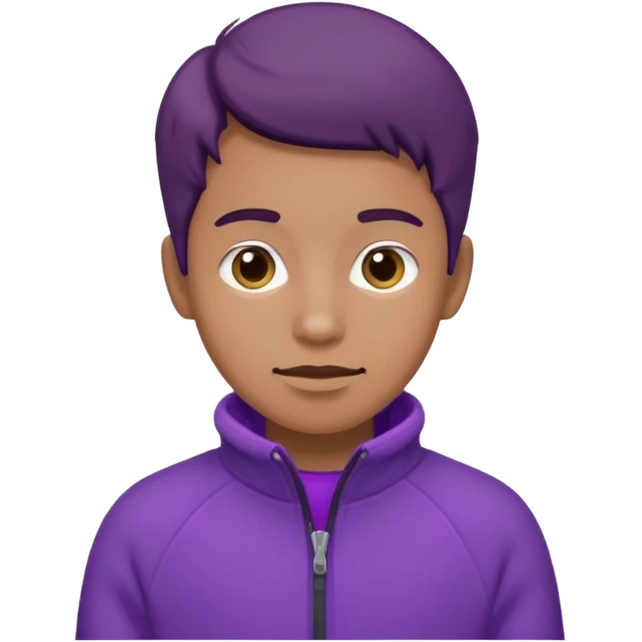 La tercera imagen, manten el forro polar morado emoji