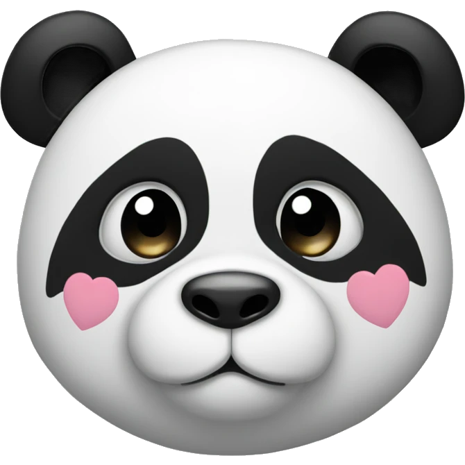 Panda with heart eyes emoji