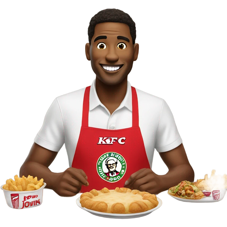 KFC guy eating papa johns  emoji