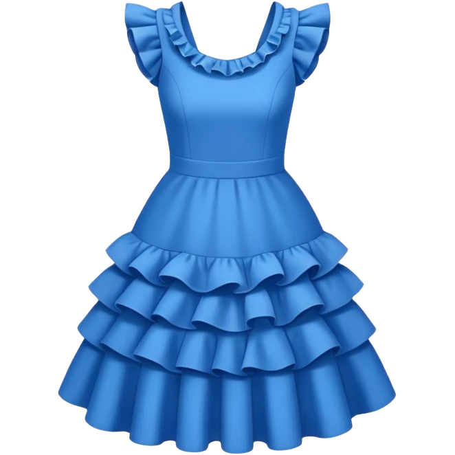  blue dress with ruffles emoji