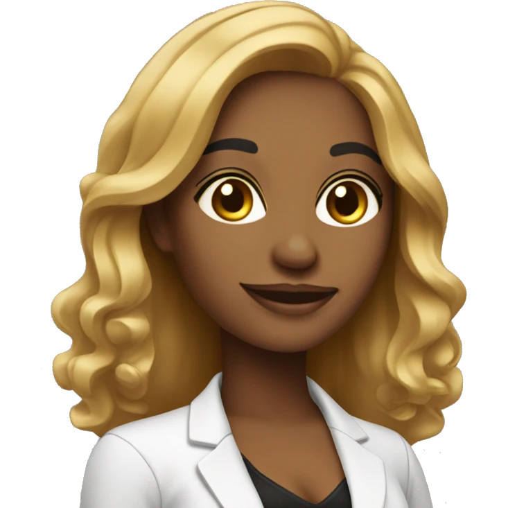 Emprendedora, piel blanca cabello negro  emoji