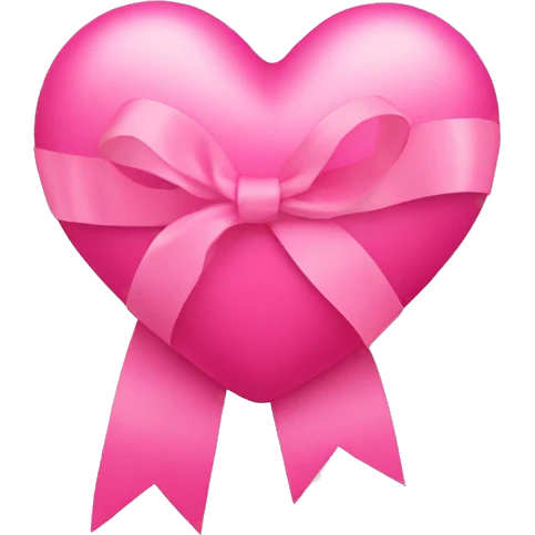Pink heart with ribbon emoji