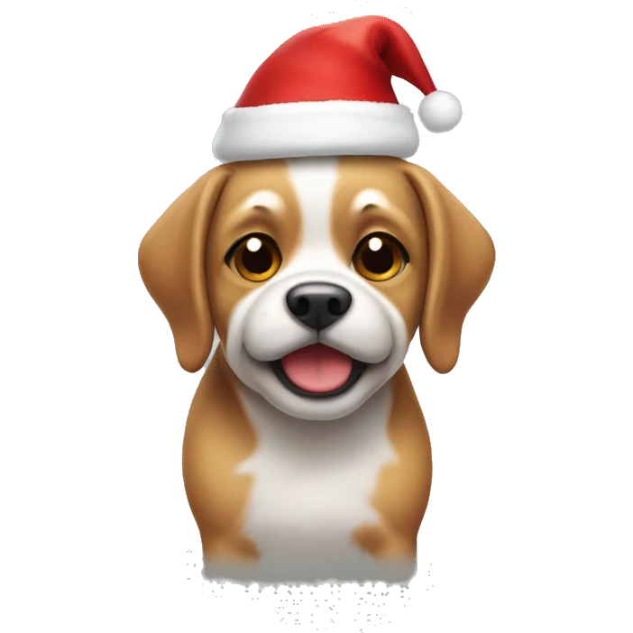 Dog with Santa hat emoji
