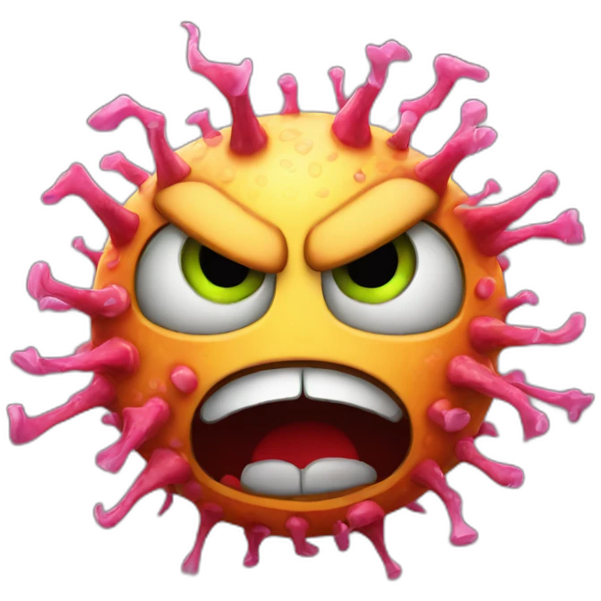Angry virus emoji