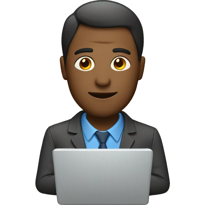 man with laptop and chart emoji