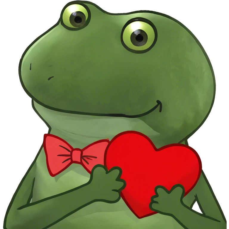 Bufo Holding a big red heart  emoji