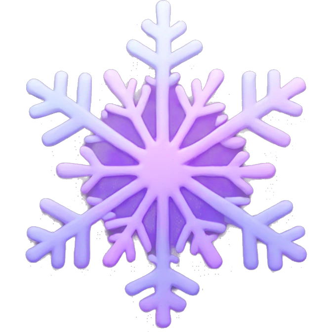 pastel pink and purple aurora snowflake  emoji