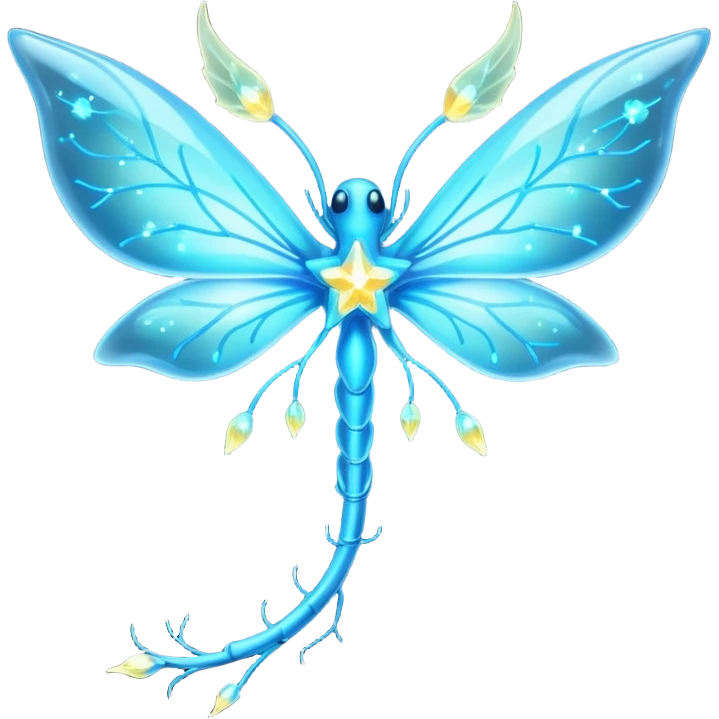 neuron with sparkling fairy wings emoji