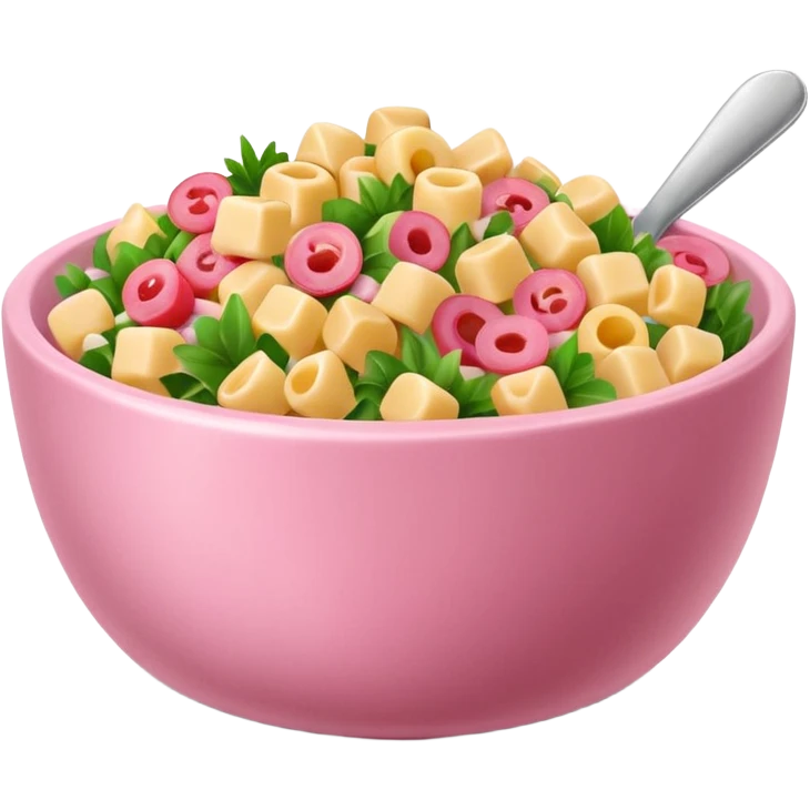 Hawaiian Mac salad light pink bowl emoji