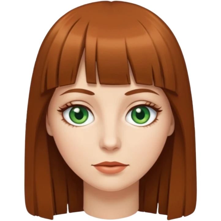 White women with a brown fringe emoji