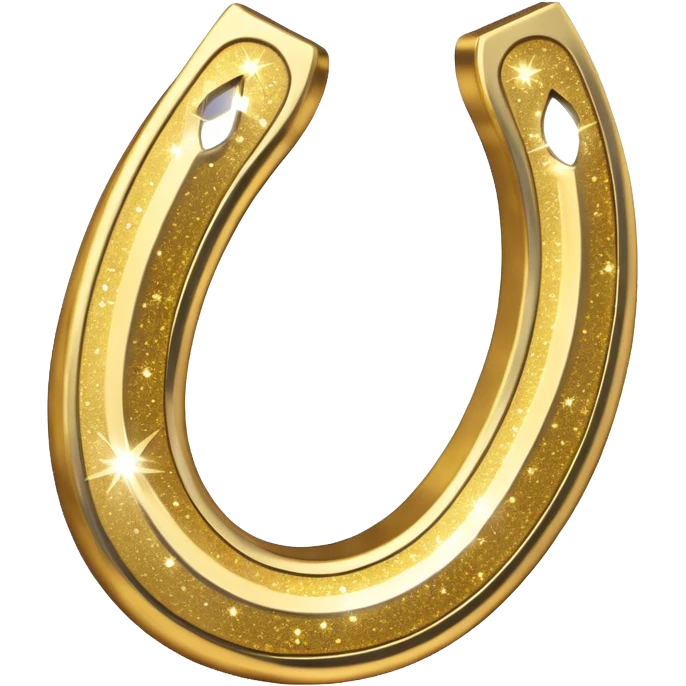 Glittery horseshoe  emoji