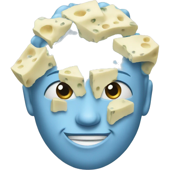 blue cheese face emoji