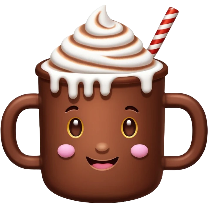 Christmas cacao with marshmallows emoji