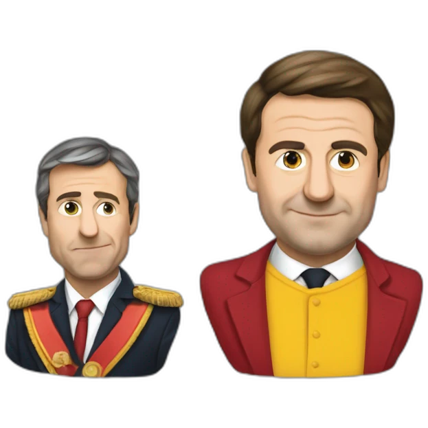Macron qui serre la main a melenchon emoji