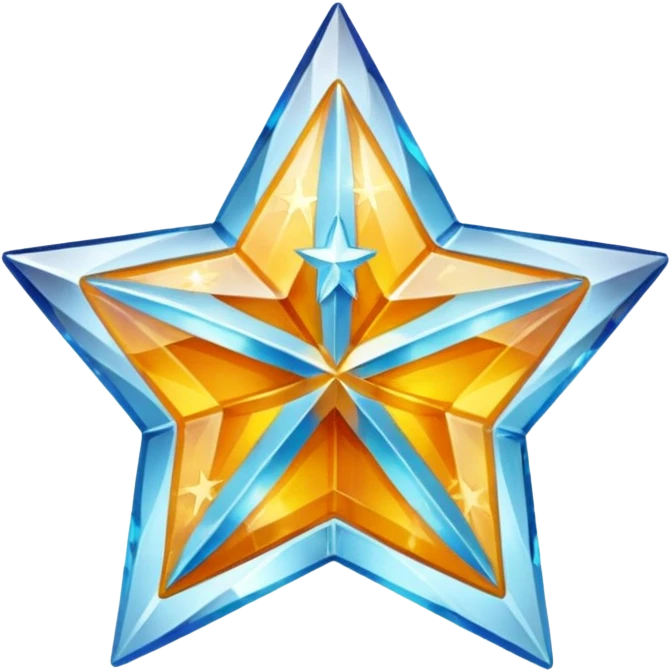 carved crystal star a shining "$" symbol emoji