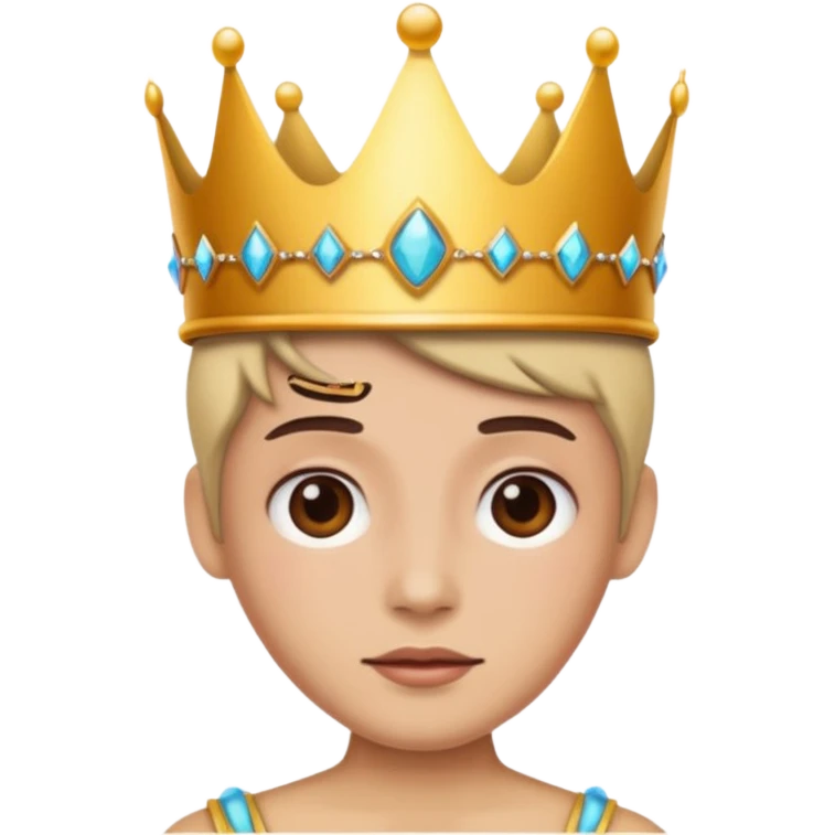 Wearing a crown emoji