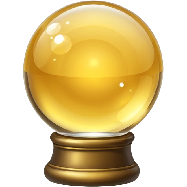 the crystal ball sparkles golden emoji