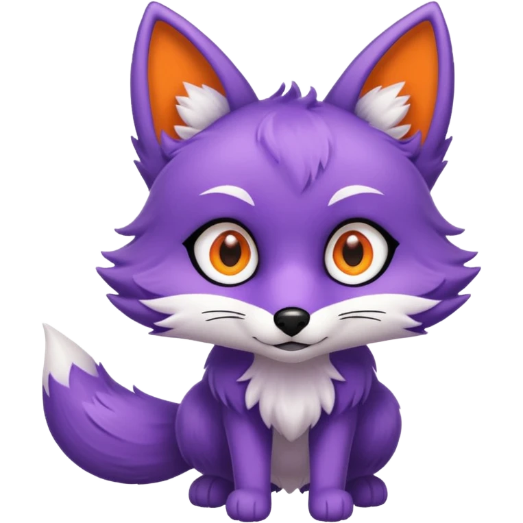 Purple colored fox emoji