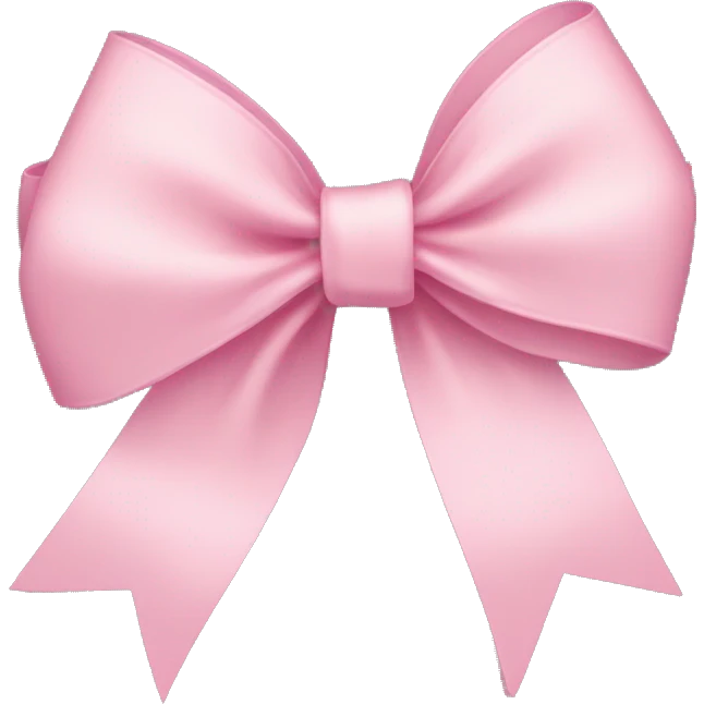 light pink ribbon bow emoji