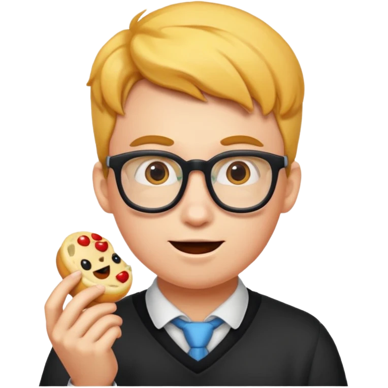 nerd face emoji eats coderabbit logo in emoji style emoji