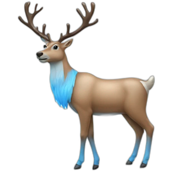 humanoid-reindeer-with-blue-b emoji
