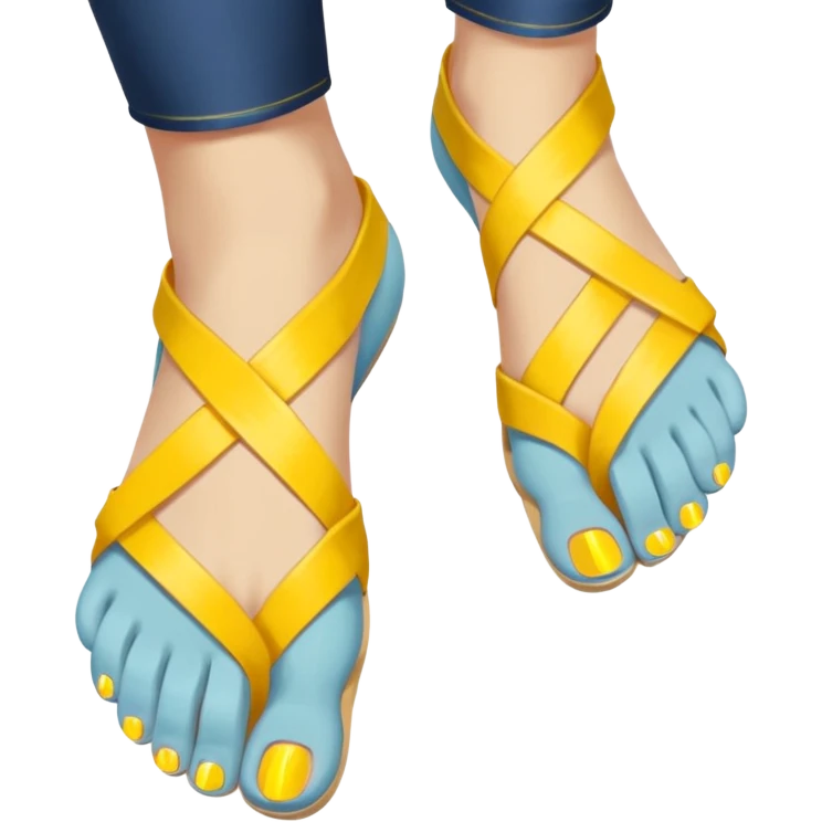 Yellow Toes crossed emoji emoji