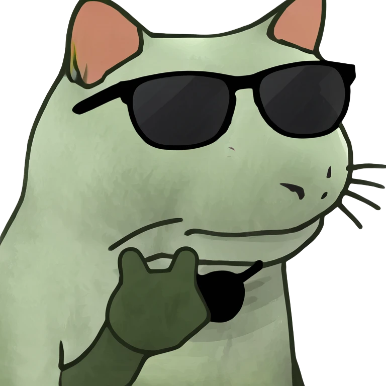 Cat with sunglasses emoji