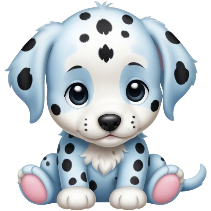 light blue baby Dalmatian emoji