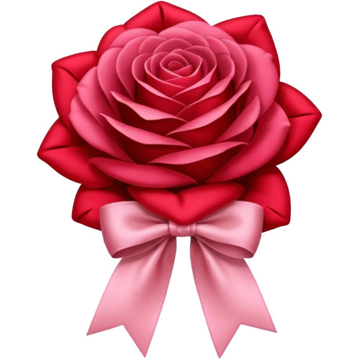 Rose flower and ribbon emoji